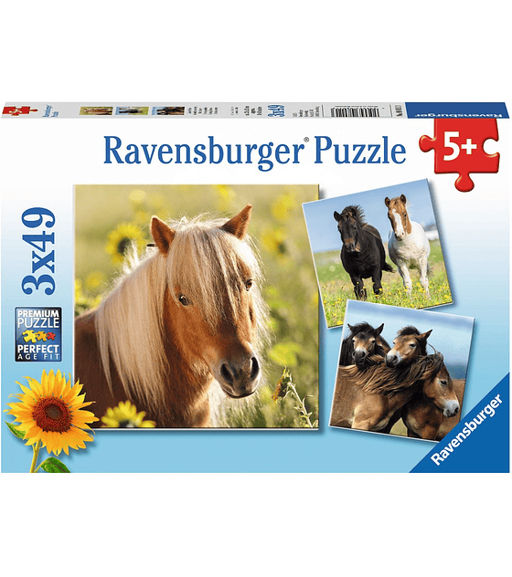 Puzzle 3x49 Pcs - Lindos Ponys