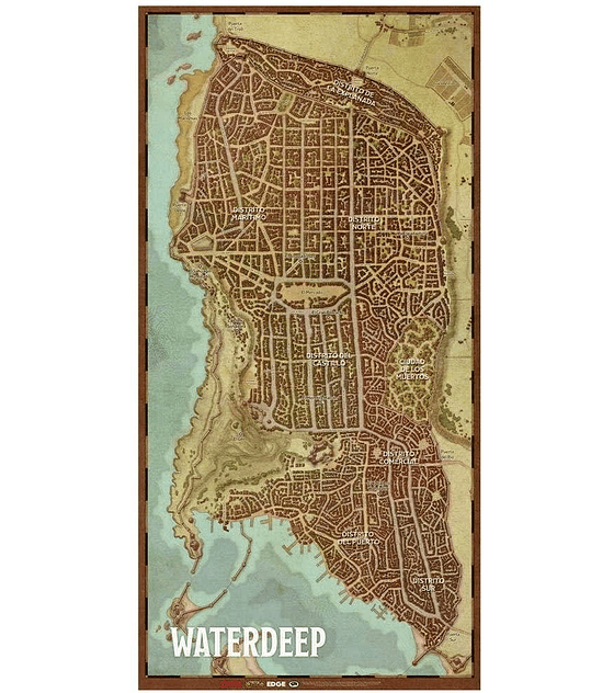 Dungeons and Dragons Mapa de la ciudad de  Waterdeep
