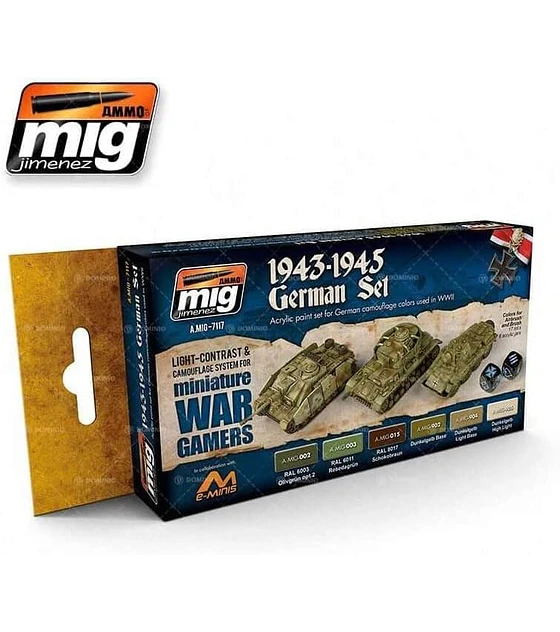 1943-1945 Set de pinturas acrílicas - Ammo MIG-7117