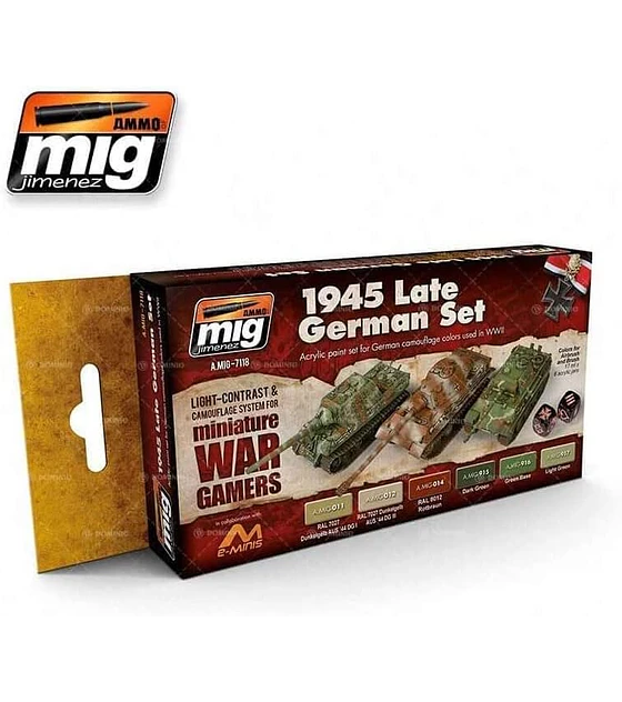 1945 Late German Set de pinturas acrílicas