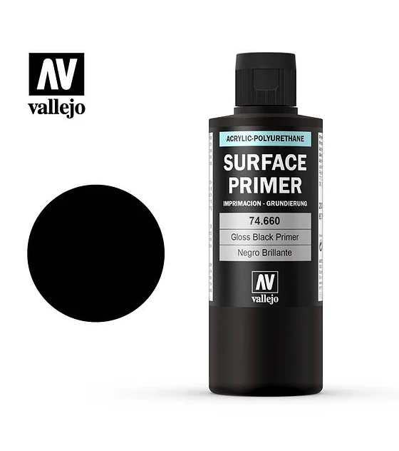 Imprimacion Acrilica Poliuretano Negro Brillante 200ml