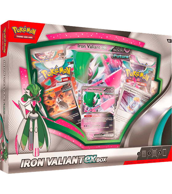 Pokémon TCG: Roaring Moon/Iron Valiant Ex Box (Inglés)