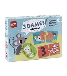 APLI: Puzzle 3 Juegos 24 Piezas - Memory Domino