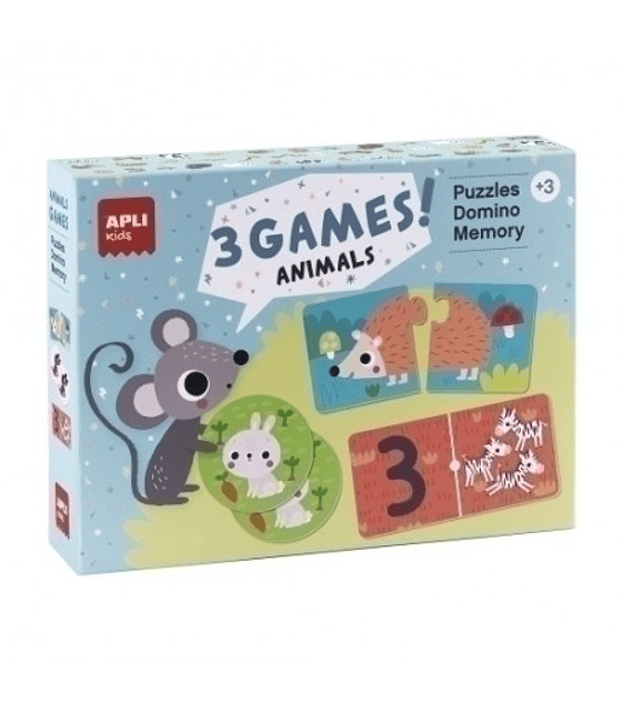 APLI: Puzzle 3 Juegos 24 Piezas - Memory Domino