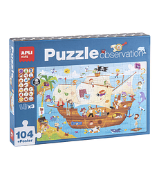 APLI: Puzzle Observación Pirata 104 Piezas 