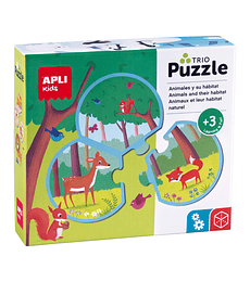 APLI: Puzzle Trio Animales y su hábitat 24 Piezas