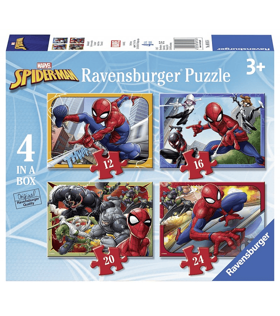 Puzzle 4 en Uno - Spiderman Action Force - Ravensburger