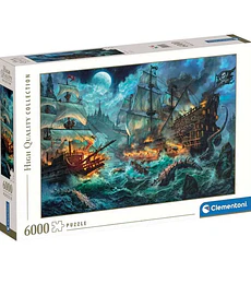 Puzzle Clementoni 6000 Pcs - La Batalla de los Piratas