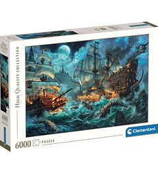 Puzzle Clementoni 6000 Pcs - La Batalla de los Piratas