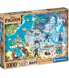 Puzzle Clementoni 1000 Pcs - Frozen Story Maps