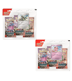 Pokemon TCG Scarlet & Violet - Temporal Forces - 3-  Pack Blister (Inglés)