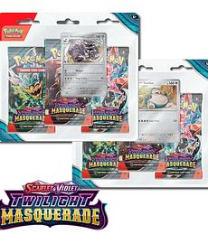 Pokémon TCG Scarlet & Violet Twilight Masquerade -  3-Pack Blister (Inglés)