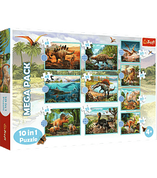 Puzzle Trefl 10 en 1 Conoce a todos los dinosaurios