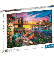 Puzzle 3000 Pcs Clementoni - Atardecer en Balcón de Manhattan