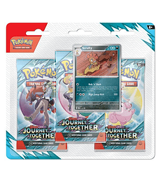 Preventa - Pokémon TCG: Journey together 3 pack Blister - Inglés