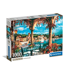 Puzzle Clementoni 1000 Pcs Balcony View Of Lake Como