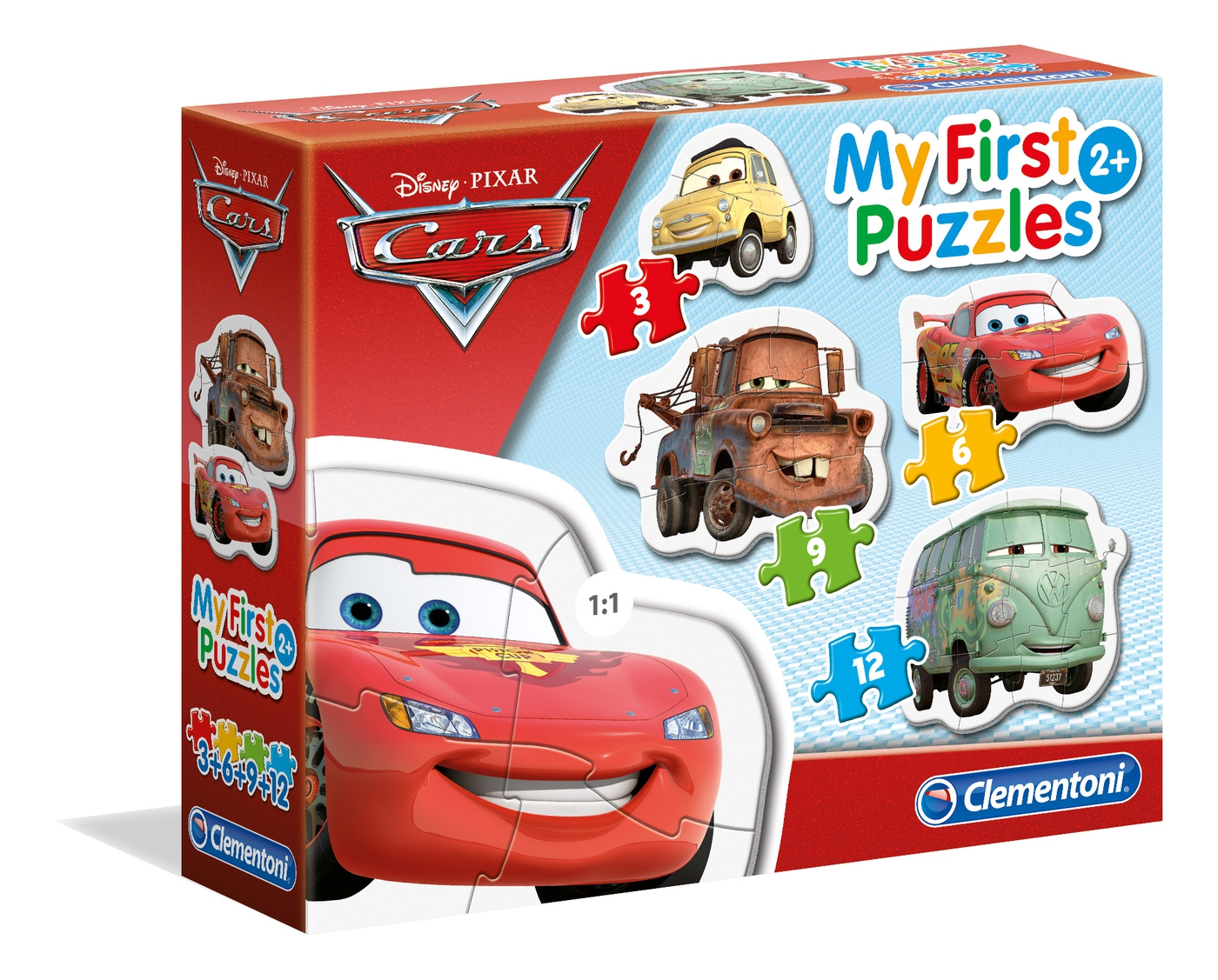 Puzzle Clementoni Disney Cars 3+6+9+12 pcs
