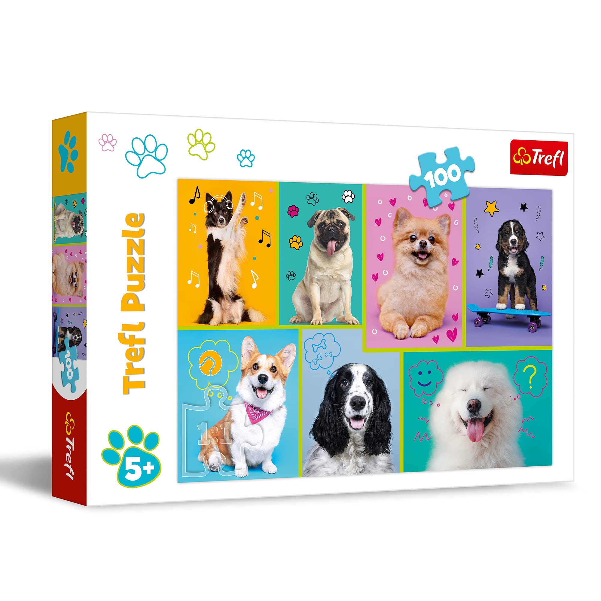 Puzzle Trefl 100 Pcs - In the world of dogs