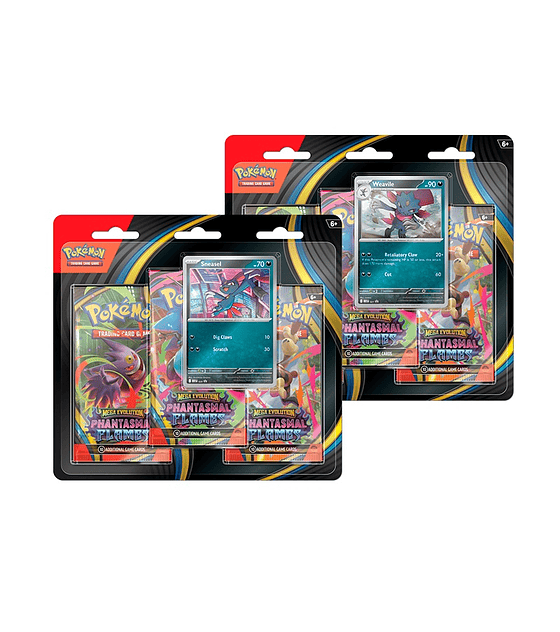 Preventa - Pokemon TCG: Mega Evolution Phantasmal Flames - 3 Pack Blister - Español