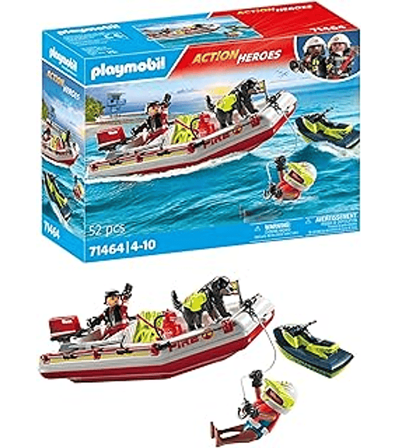 Action Heroes: Bote de bomberos con moto acuática