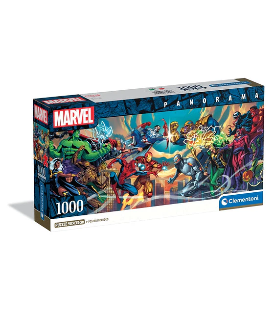 Puzzle Clementoni 1000 Pcs - Marvel Heroes Vs Villa