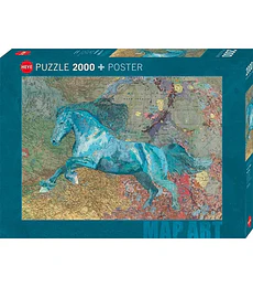 Puzzle Heye 2000 Pcs - Map Horse