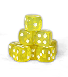 36 Dados 12mm Arkanova - Transparente