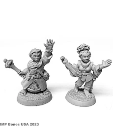 Figuras Halfling Cleric and Bard