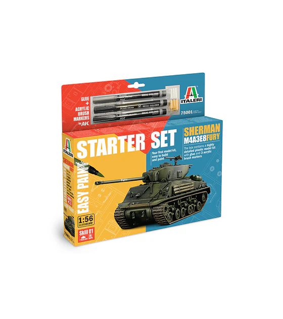 Preventa - M4A3E8 Sherman Fury Starter Set - Easy Paint