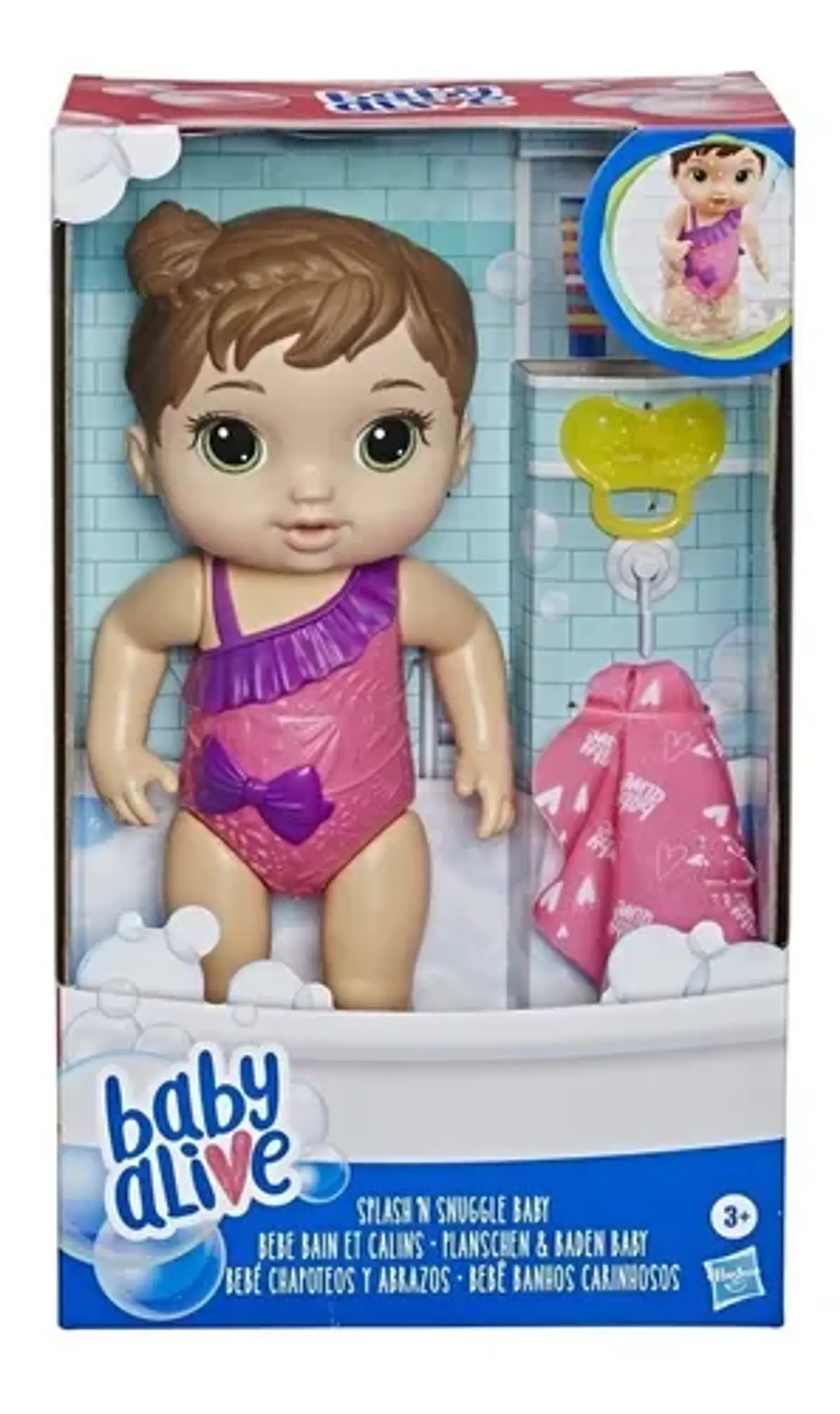 Muñeca Baby Alive Chapoteos Y Abrazos Rubia Castaña 2
