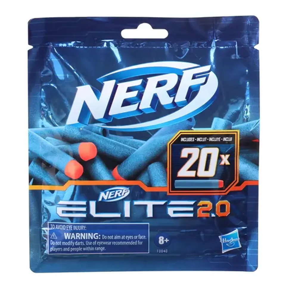 Dardos De Repuesto Nerf Elite 2.0 - Set De 20  1