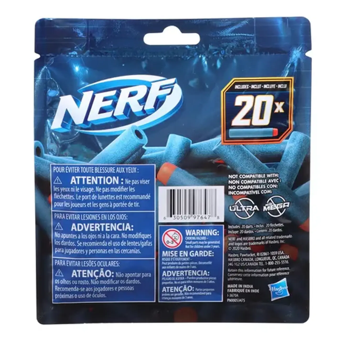 Dardos De Repuesto Nerf Elite 2.0 - Set De 20  2