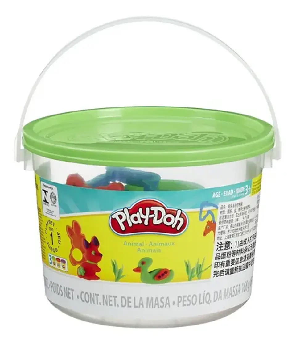 Plastilina Play Doh Foam Mini Bucket Actividades Animales 1