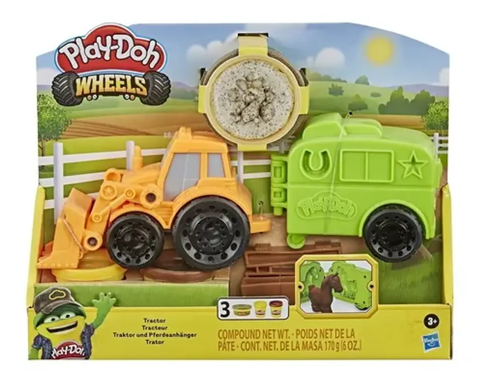 Plastilina Play Doh Wheels Tractor De Granja 1
