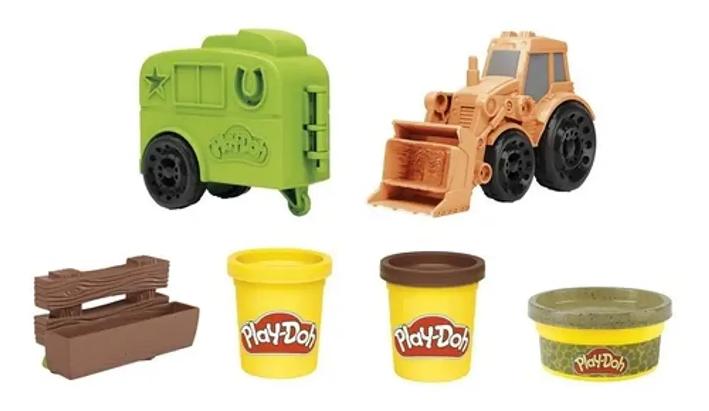 Plastilina Play Doh Wheels Tractor De Granja 4