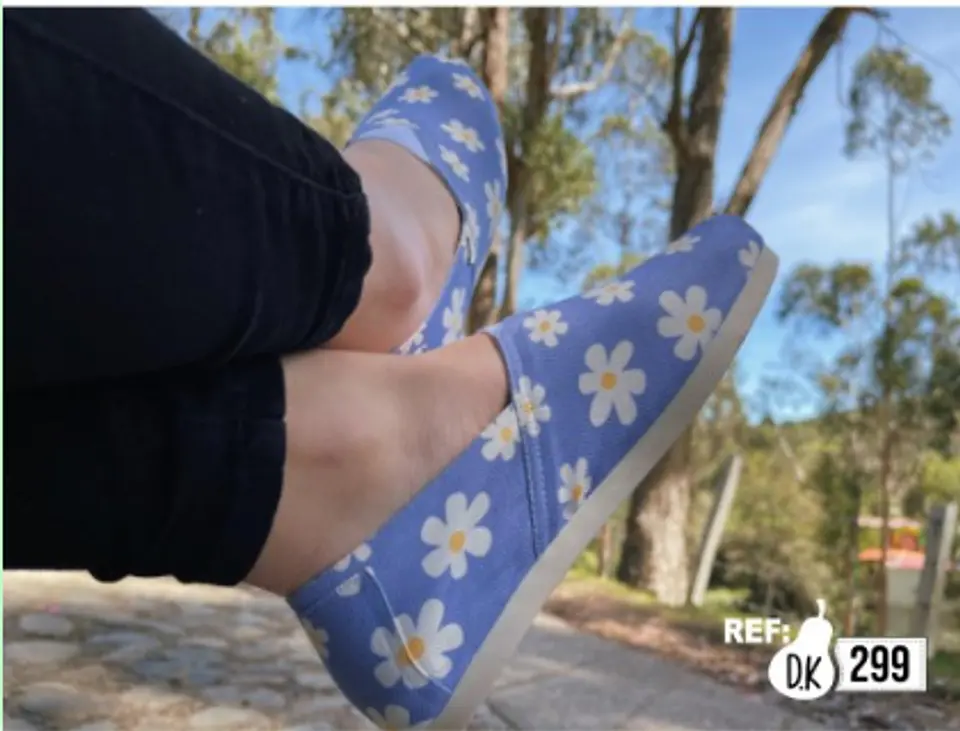 Zapato Pera D.K Violeta/Flores  1