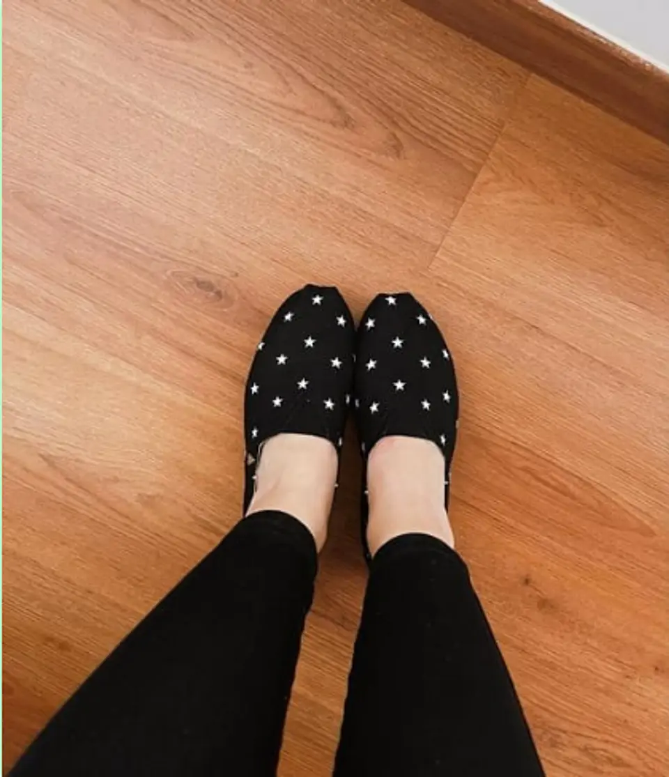 Zapato Pera D.K Negro/Estrellitas Blancas  1
