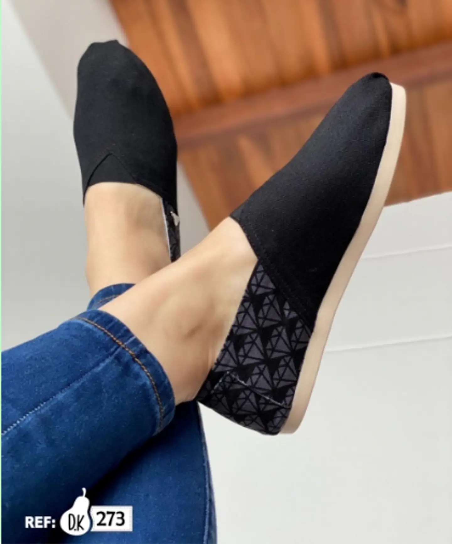 Zapato Pera D.K Negro/Diamantes 1