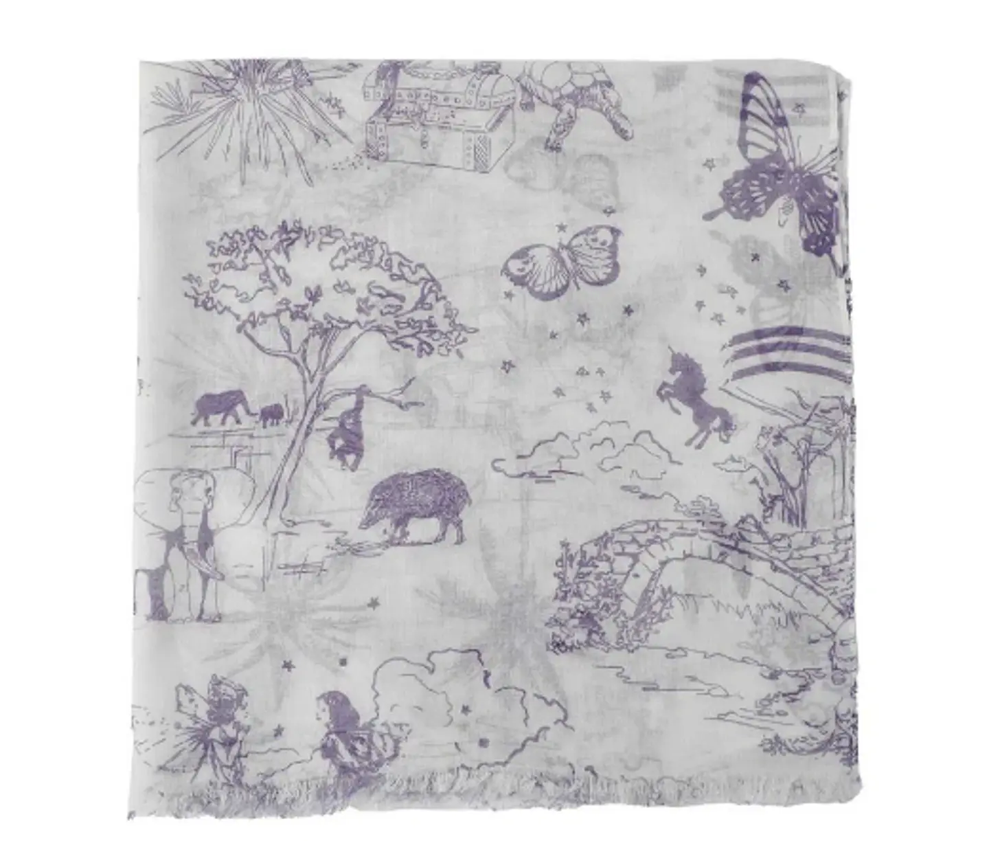 Pashmina Estampado Con Flecos Nereis 2