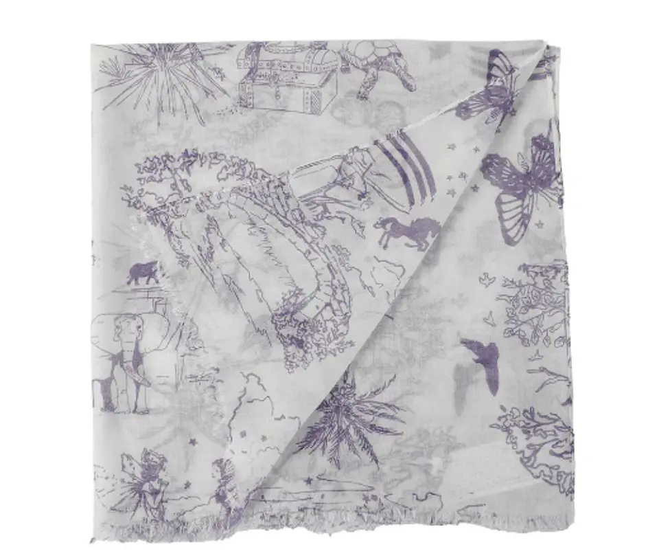 Pashmina Estampado Con Flecos Nereis 3