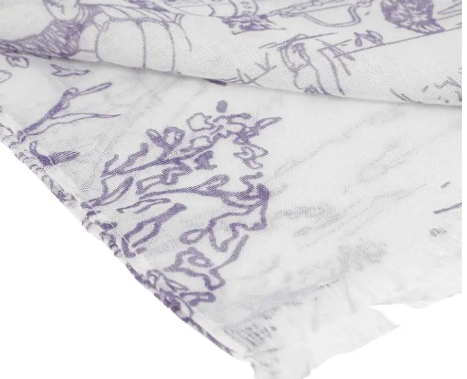 Pashmina Estampado Con Flecos Nereis 4