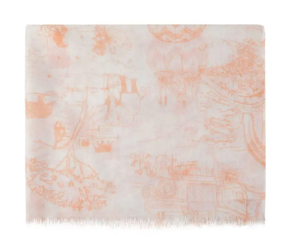 Pashmina Estampado Con Flecos Nereis 8