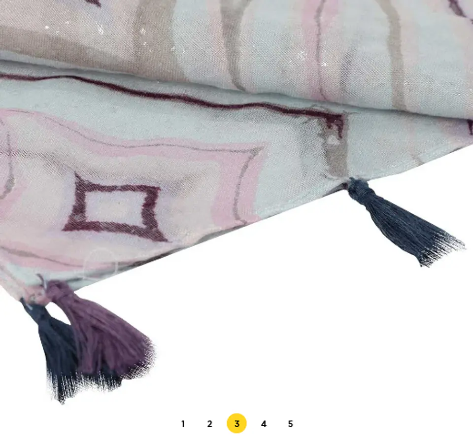 Pashmina Estampado Con Borlas Lucana 3