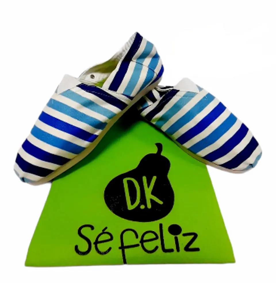 Zapato Pera D.K Azul Rayado 1