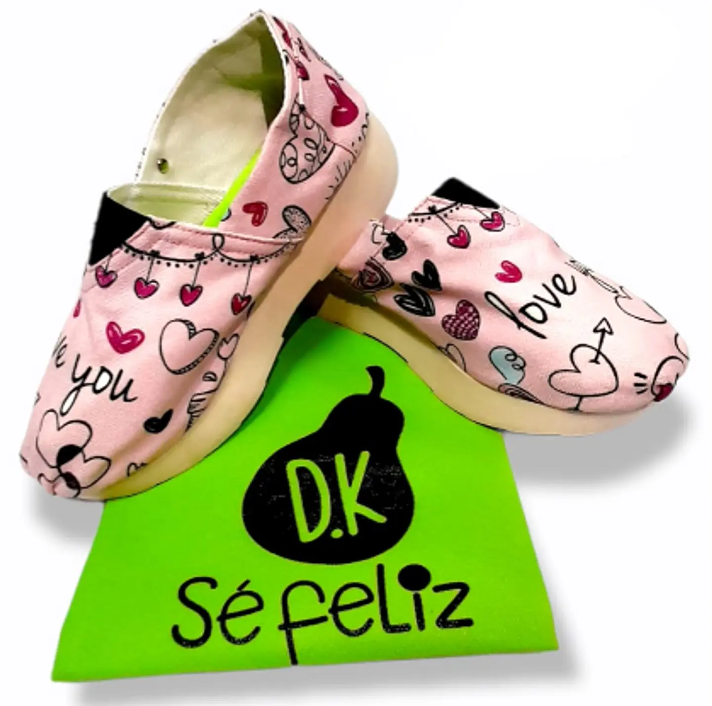 Zapato Pera D.K Plataforma Rosado Corazón  2