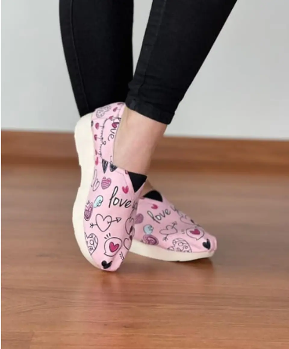 Zapato Pera D.K Plataforma Rosado Corazón  1