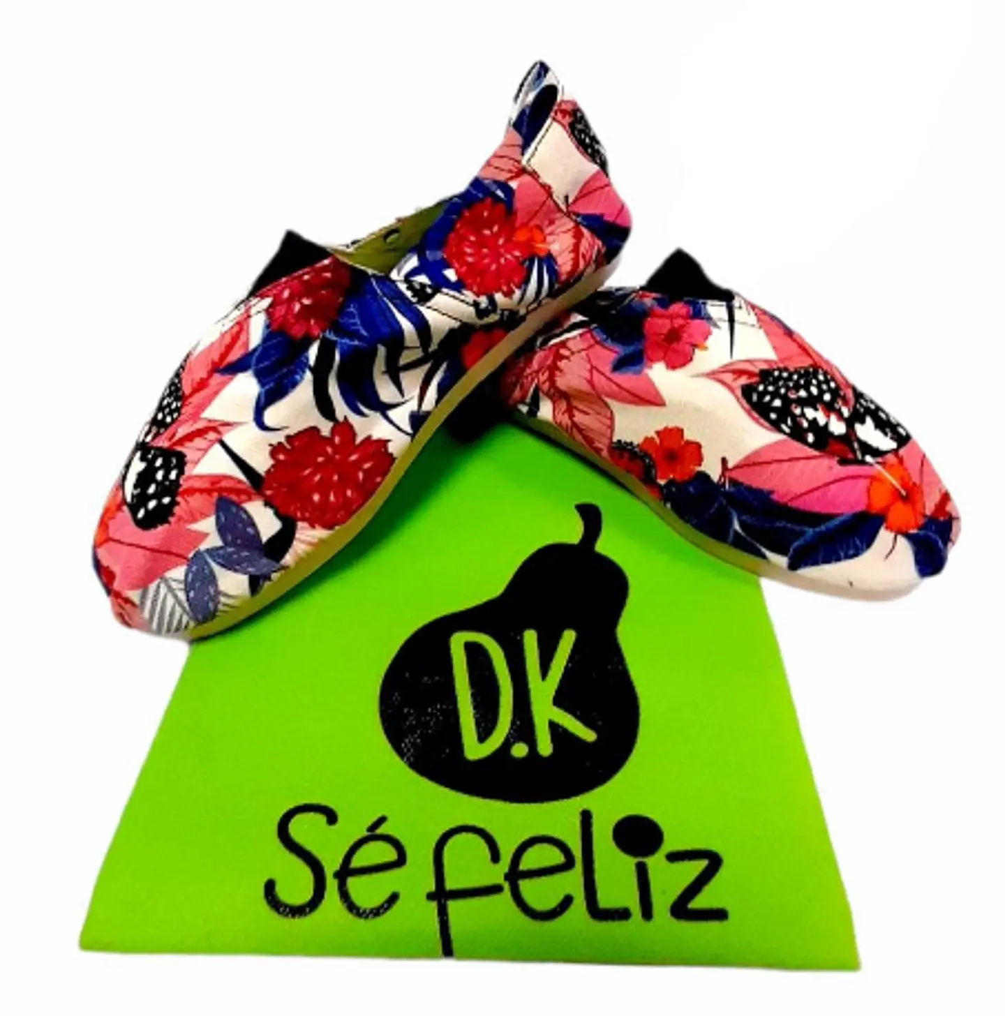 Zapato Pera D.K Flores Rosado/Azul 2