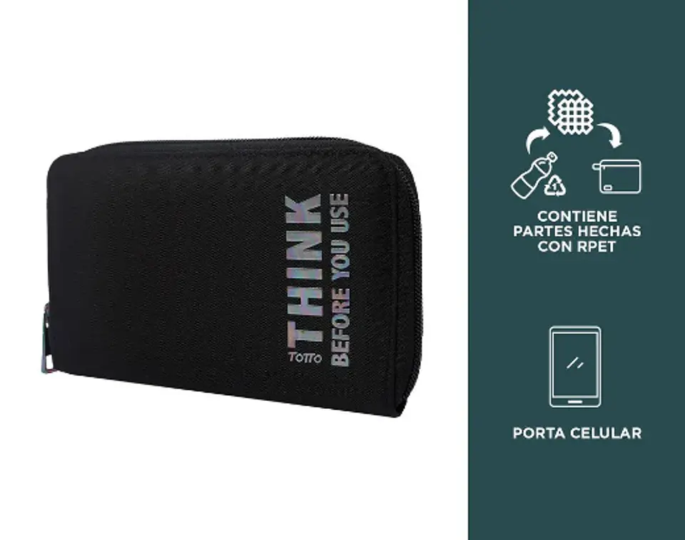 Billetera Lona Eco Rfid Ecoby 2 4