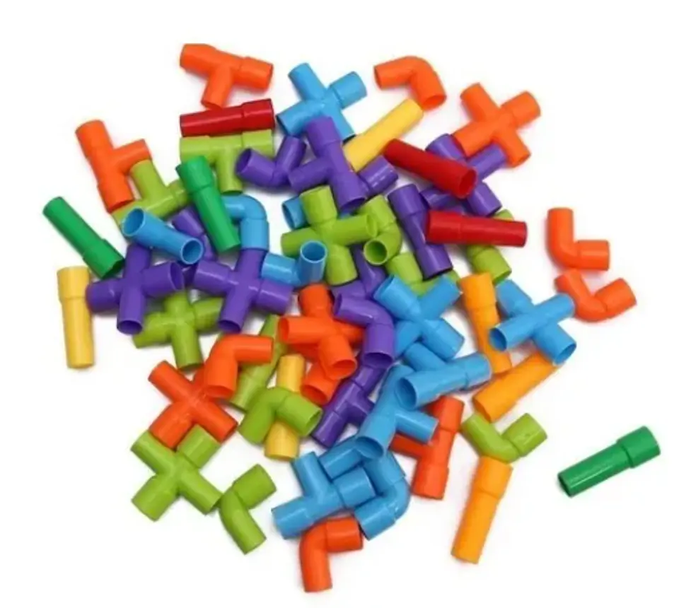 Juego Didáctico de Tubos X 100 Piezas 3