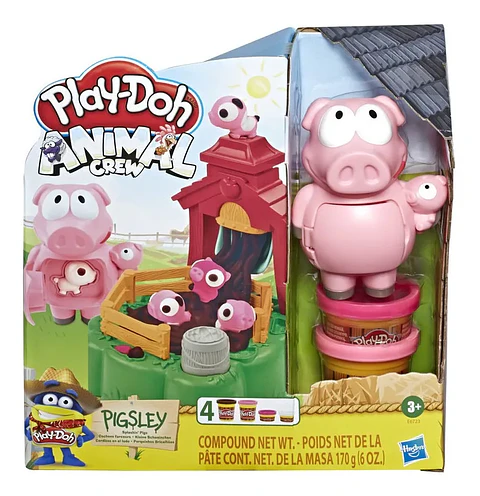 Play-doh Animal Crew-juego Pigsley Y Sus Cerditos En El Lodo